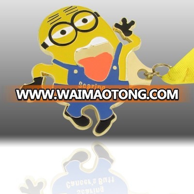 Gold Minions Medals,Children Medals,Medals With Lanyard For Race