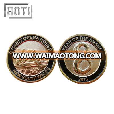 2019 hot sale Custom metal gold plated coin