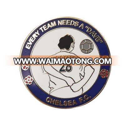 Factory Price Souvenir Custom Metal Soccer Football Pin Badge