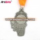 Wholesale customized logo metal antique silver basketball sports medals