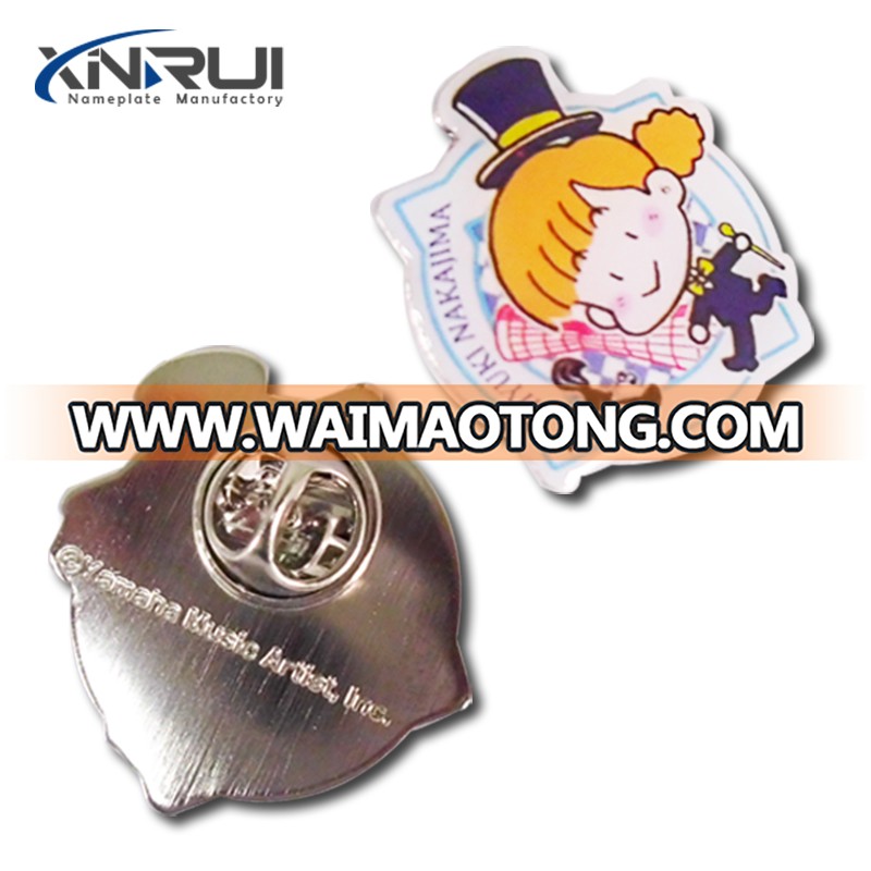 Custom logo epoxy enamel metal pin badges